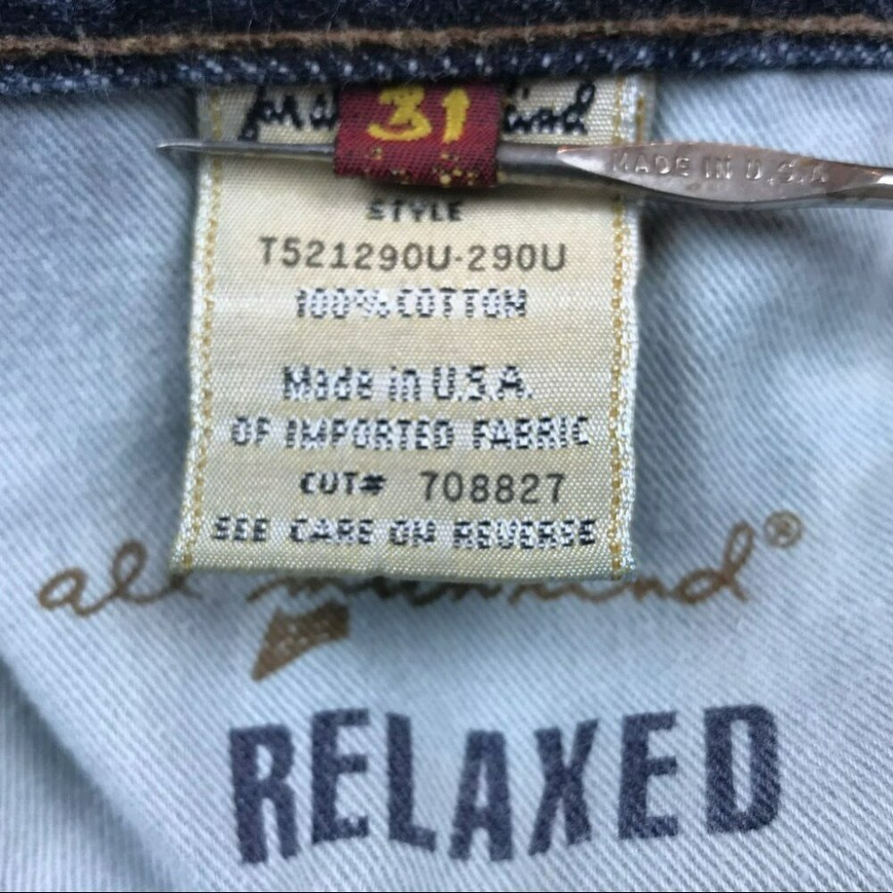 7 For All Mankind Mens RELAXED Jeans Dark Wash Button-Fly Straight Leg 31 - Picture 11 of 13